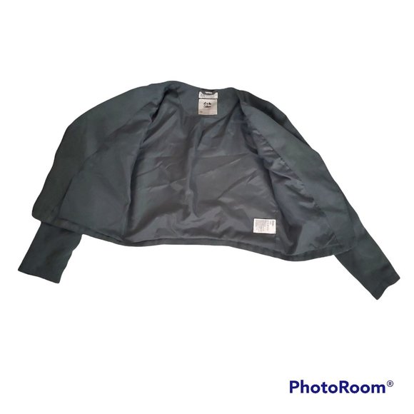 H&M Kids Diagonal Zip Lined Long Sleeve Moto Jacket Ash Gray Girls Size 12-13Y - Picture 7 of 13